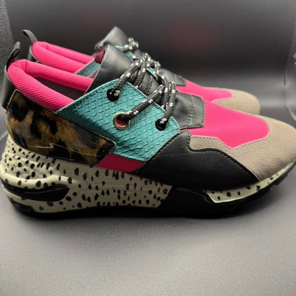 Steve Madden "Cliff" multi-color sneakers - sz 8 - Picture 3 of 5